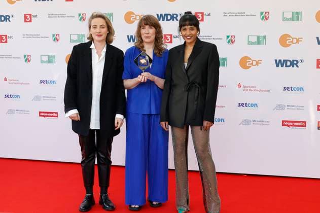 Jenny Lou Ziegel, Hilke Rönnfeldt and Salka Weber at the 61 award ceremony of the Grimme Prize 2025 at the Theater Marl Marl, 04 04 2025 Foto:xT.xSchröerx xFuturexImagex grimme_5523