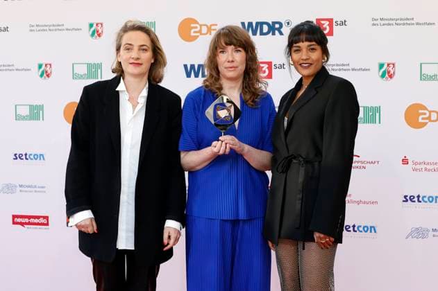 Jenny Lou Ziegel, Hilke Rönnfeldt and Salka Weber at the 61 award ceremony of the Grimme Prize 2025 at the Theater Marl Marl, 04 04 2025 Foto:xT.xSchröerx xFuturexImagex grimme_5526