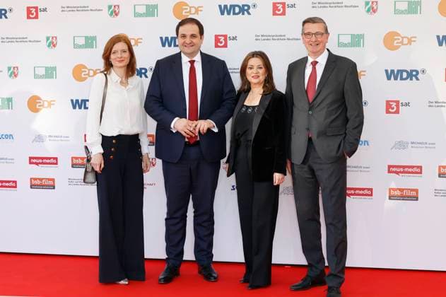 Katrin Vernau, Nathanael Liminski, Cigdem Uzunoglu and Martin Rabanus at the 61 award ceremony of the Grimme Prize 2025 at Theater Marl Marl, 04 04 2025 Foto:xT.xSchröerx xFuturexImagex grimme_5528