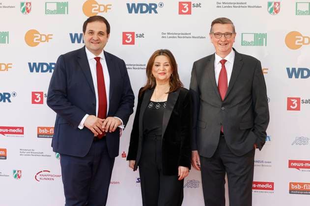 Nathanael Liminski, Cigdem Uzunoglu and Martin Rabanus at the 61 award ceremony of the Grimme Prize 2025 in Theater Marl Marl, 04 04 2025 Foto:xT.xSchröerx xFuturexImagex grimme_5532