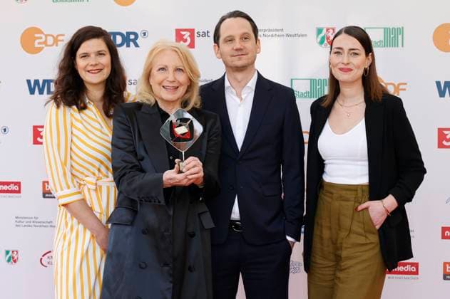Sophie Averkamp, Maren Kroymann, Sebastian Colley and Maira Inselmann at the 61 Grimme Award 2025 ceremony at Theater Marl Marl, 04 04 2025 Foto:xT.xSchröerx xFuturexImagex grimme_5542