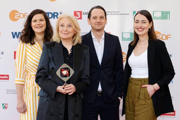 Sophie Averkamp, Maren Kroymann, Sebastian Colley and Maira Inselmann at the 61 Grimme Award 2025 ceremony at Theater Marl Marl, 04 04 2025 Foto:xT.xSchröerx xFuturexImagex grimme_5543