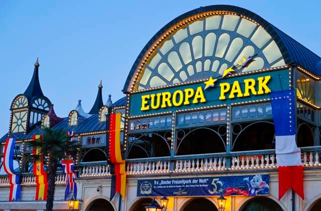 Rust, Germany April 04, 2025 The 25th Radio Regenbogen Award at Europa Park with general Atmosphere of the Park Entrance 25th Radio Regenbogen Award at Europa Park