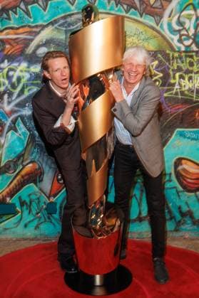Event German Film Award 2025 Nominees Evening Alexander Scheer and Andreas Dresen at the German Film Award 2025 Nominees Evening at Fotografiska on 05 04 2025 in Berlin Copyright: xEventpressxKochanx