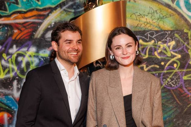 Event German Film Award 2025 nominees evening Lucas Reiber and Lea van Acken at the nominees evening of the German Film Award 2025 at Fotografiska on 05 04 2025 in Berlin Copyright: xEventpressxKochanx