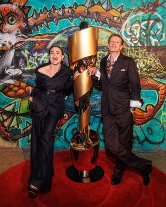 Event German Film Award 2025 Nominees Evening Mala Emde and Alexander Scheer at the German Film Award 2025 Nominees Evening at Fotografiska on 05 04 2025 in Berlin Copyright: xEventpressxKochanx
