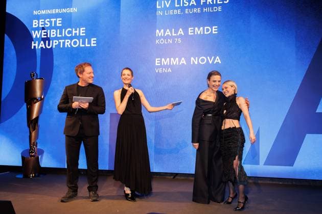Event German Film Award 2025 Nominees Evening Florian Gallenberger, Vicky Krieps, Mala Emde and Emma Drogunova at the German Film Award 2025 Nominees Evening at Fotografiska on 05 04 2025 in Berlin Copyright: xEventpressxKochanx