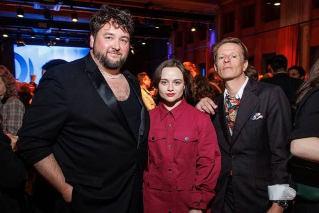 Event German Film Award 2025 Nominees Evening Daniel Zillmann, Lena Urzendowsky and Alexander Scheer at the German Film Award 2025 Nominees Evening at Fotografiska on 05 04 2025 in Berlin Copyright: xEventpressxKochanx