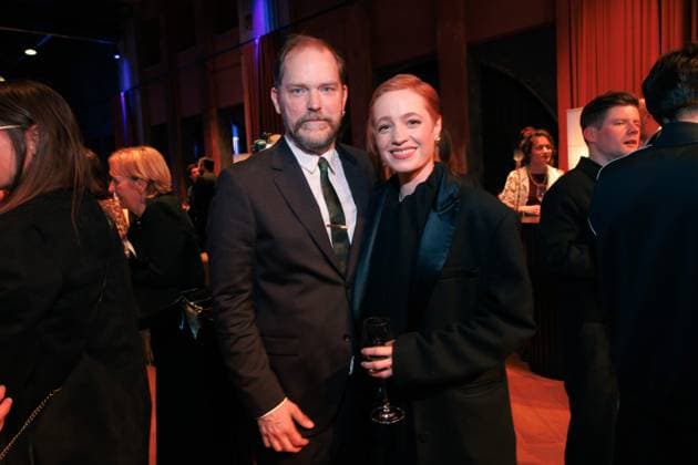 Event German Film Award 2025 Nominees Evening Godehard Giese and Leonie Benesch at the German Film Award 2025 Nominees Evening at Fotografiska on 05 04 2025 in Berlin Copyright: xEventpressxKochanx