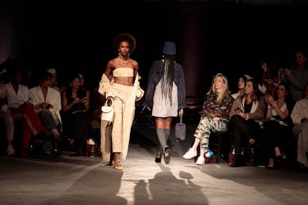 Sao Paulo Fashion Week Model during the Aluf brand show during the 59th edition of Sao Paulo Fashion Week in downtown Sao Paulo. SoO PAULO SoO PAULO BRAZIL Copyright: xCIÃ‡AxNEDERx