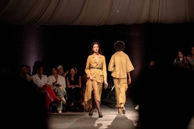 Sao Paulo Fashion Week Model during the Aluf brand show during the 59th edition of Sao Paulo Fashion Week in downtown Sao Paulo. SoO PAULO SoO PAULO BRAZIL Copyright: xCIÃ‡AxNEDERx