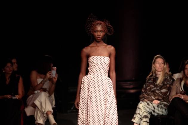 Sao Paulo Fashion Week Model during the Aluf brand show during the 59th edition of Sao Paulo Fashion Week in downtown Sao Paulo. SoO PAULO SoO PAULO BRAZIL Copyright: xCIÃ‡AxNEDERx