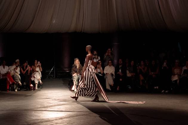 Sao Paulo Fashion Week Model during the Aluf brand show during the 59th edition of Sao Paulo Fashion Week in downtown Sao Paulo. SoO PAULO SoO PAULO BRAZIL Copyright: xCIÃ‡AxNEDERx