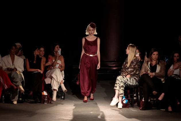 Sao Paulo Fashion Week Model during the Aluf brand show during the 59th edition of Sao Paulo Fashion Week in downtown Sao Paulo. SoO PAULO SoO PAULO BRAZIL Copyright: xCIÃ‡AxNEDERx