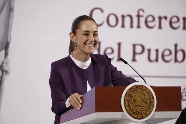 Mexico s President, Claudia Sheinbaum Pardo, promote The Mexico Canta music competition for singers and songwriters in Mexico and the United States during a briefing conference at National Palace. on April 7, 2025 in Mexico City, Mexico. Mexico City Mexico - ZUMAe321 20250407_zia_e321_017 Copyright: xLuisxBarronx