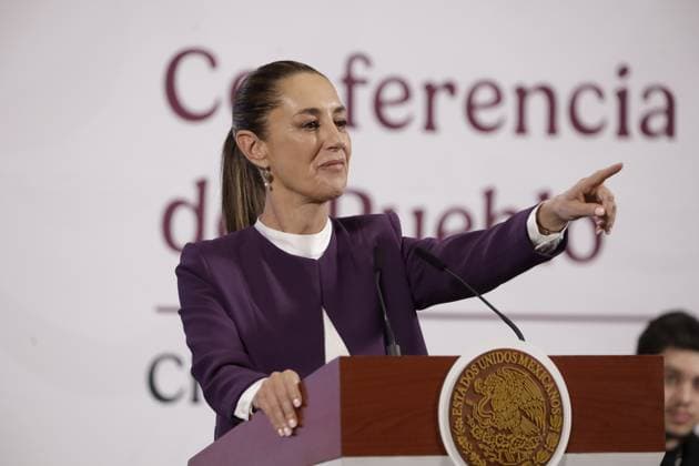 Mexico s President, Claudia Sheinbaum Pardo, promote The Mexico Canta music competition for singers and songwriters in Mexico and the United States during a briefing conference at National Palace. on April 7, 2025 in Mexico City, Mexico. Mexico City Mexico - ZUMAe321 20250407_zia_e321_019 Copyright: xLuisxBarronx