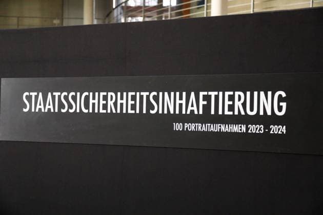 Exhibition opening State Security Detention Portrait 2023 2024 in Berlin Berlin, 8 4 2025 Pictures of the exhibition at the exhibition opening State Security Detention Portrait 2023 2024 at the Paul Löbe Haus in Berlin Berlin Germany Copyright: xMatthiasxGränzdörferx