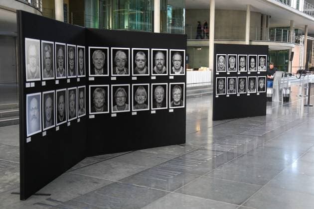 Exhibition opening State Security Detention Portrait 2023 2024 in Berlin Berlin, 8 4 2025 Pictures of the exhibition at the exhibition opening State Security Detention Portrait 2023 2024 at the Paul Löbe Haus in Berlin Berlin Germany Copyright: xMatthiasxGränzdörferx