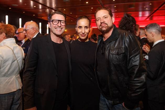 Award ceremony B Z Kulturpreis Bruno Eyron, Dr Friederike Dirscherl and Christian Kahrmann at the B Z Kulturpreis 2025 at the Theater am Potsdamer Platz on 08 04 2025 in Berlin Copyright: xEventpressxKochanx