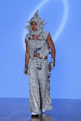 Sao Paulo Fashion Week Model on the runway for Dario Mittmann during the 59th edition of Sao Paulo Fashion Week, held at Shopping JK Iguatemi, in the west zone of Sao Paulo, this Tuesday, April 8. SoO PAULO SP BRAZIL Copyright: xCicaxNederx