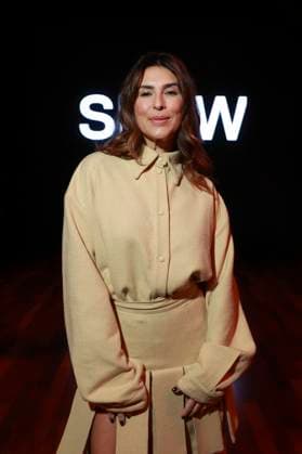 Sao Paulo Fashion Week N59 Fernanda Paes Leme, a Brazilian actress and television presenter, attends the fashion show by designer Weider Silverio at Sao Paulo Fashion Week N59 at JK Iguatemi in Vila Olimpia in Sao Paulo, Brazil, on April 9, 2025. Sao Paulo Sao Paulo Brasil  Copyright: xThenews2x originalFilename: thenews2-fashions250409_npNrT.jpg