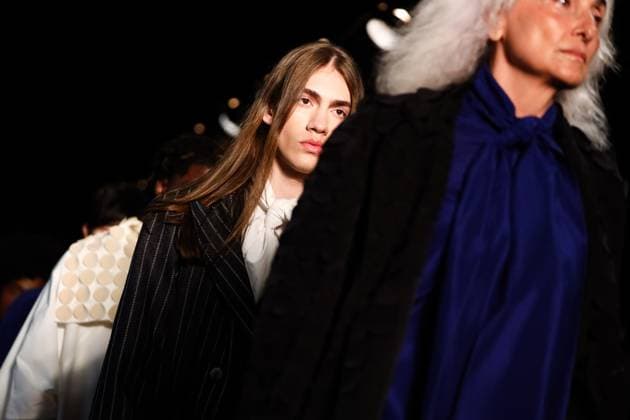 Model on the runway for Reptilia during the 59th edition of Sao Paulo Fashion Week, Model on the runway for Reptilia during the 59th edition of Sao Paulo Fashion Week, held at Shopping JK Iguatemi, in the west zone of Sao Paulo. SoO PAULO SP BRAZIL Copyright: xCicaxNederx