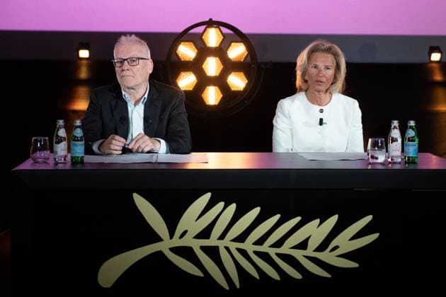78th Cannes Film Festival Official Selection Presentation Thierry Fremaux and Iris Knobloch attending the 78th Cannes Film Festival Official Selection Presentation at the UGC Montparnasse cinema in Paris, France on April 10, 2025. Photo by Aurore Marechal ABACAPRESS.COM Paris France  Copyright: xMarechalxAurore ABACAx