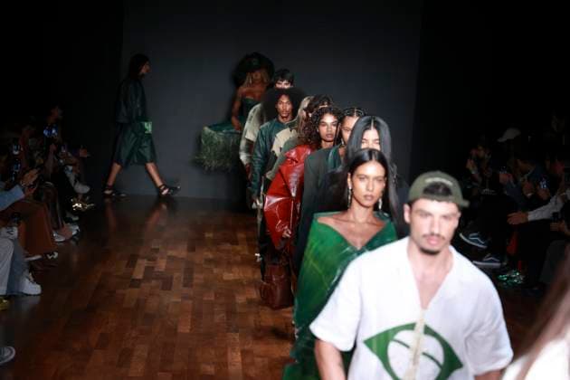 Dendezeiro brand fashion show at sao paulo fashion week n59 Sao paulo (sp), 10.04.2025 - fashion spfw n59 dendezeiro singer-songwriter gaby amarantos parades in the dendezeiro brand at sao paulo fashion week n59, at jk iguatemi, in vila olimpia, this thursday, april 10, 2025. (Foto: Leco Viana Thenews2 imago images) Dendezeiro brand fashion show at sao paulo fashion week n59  Copyright: xLecoxVianax