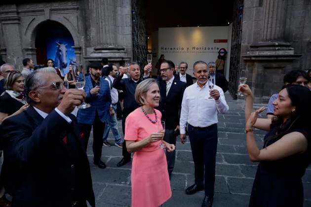 British Embassy In Mexico Inaugurates The Exhibition Heritage And Horizon, Beyond Buildings: The Art Of British Design And Architecture Susannah Goshko, the British Ambassador to Mexico, attends the inauguration of the exhibition Heritage and Horizon, Beyond Buildings: The Art of British Design and Architecture at the Museum of World Cultures in Mexico City, Mexico, on April 10, 2025. According to the organizers, this exhibition, which is part of the GREAT Architecture campaign, allows visitors to find photo galleries and models featuring iconic buildings by British architectural figures such as Norman Foster, Thomas Heatherwick, Zaha Hadid, and Elsie Owusu, while Mexico is represented by Sordo Madaleno, a Mexican firm with offices in Copyright: xGerardoxVieyrax originalFilename: vieyra-notitle250410_npi1s.jpg