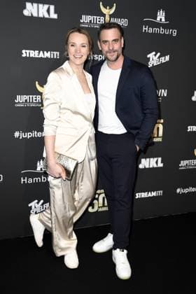 Marc Barthel and wife Anna HofbauerT at the 47th Jupiter Award ceremony in Hamburg on 10 04 2025