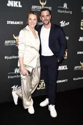 Marc Barthel and wife Anna HofbauerT at the 47th Jupiter Award ceremony in Hamburg on 10 04 2025