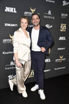 Marc Barthel and wife Anna HofbauerT at the 47th Jupiter Award ceremony in Hamburg on 10 04 2025