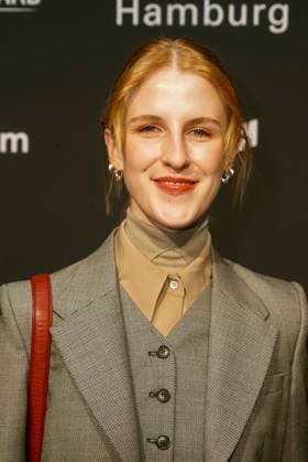 Klara Lange, actress on the red carpet at the 47 Jupiter Award ceremony at Altonaer Kaispeicher on 10 April 2025 in Hamburg Hamburg Germany