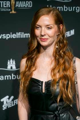 Pheline Roggan, actress on the red carpet at the 47 Jupiter Award ceremony at Altonaer Kaispeicher on 10 April 2025 in Hamburg Hamburg Germany