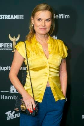 Andrea Luedke Actress on the red carpet at the 47 Jupiter Award ceremony at the Altonaer Kaispeicher on 10 04 2025 in Hamburg Hamburg Germany