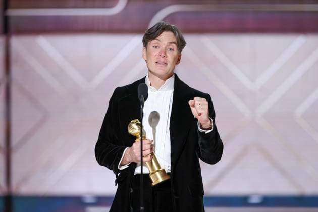 81st Golden Globe Awards - Show Cillian Murphy accepts the award for Best Performance by a Male Actor in a Motion Picture Drama for Oppenheimer at the 81st Golden Globe Awards held at the Beverly Hilton Hotel on January 7, 2024 in Beverly Hills, California. Beverly Hills California United States Copyright: xCAP HFPA PLFx