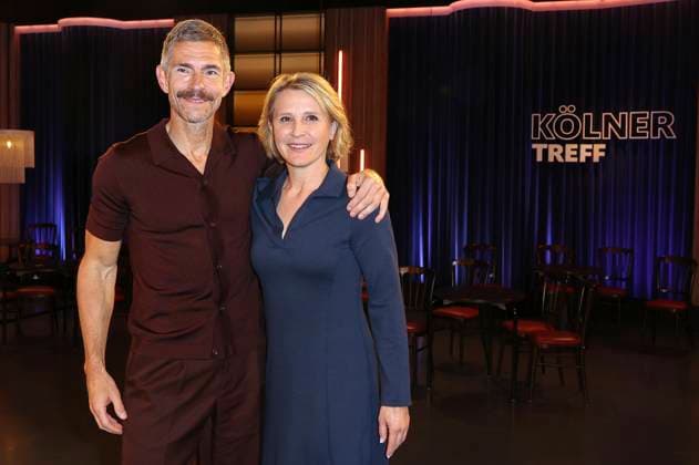 Bilder des Jahres 2025, Entertainment 04 April Entertainment Bilder des Tages Micky Beisenherz und Susan Link bei der Aufzeichnung der WDR-Talkshow Kölner Treff im WDR Studio BS 3. Köln, 11.04.2025 *** Micky Beisenherz and Susan Link at the recording of the WDR talk show Kölner Treff in WDR Studio BS 3 Cologne, 11 04 2025 Foto:xgbrcix xFuturexImagex koelner_treff1104_5448