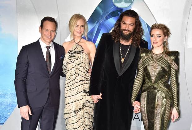 Aquaman LA Film Premiere Arrivals HOLLYWOOD, CA - DECEMBER 12: (L-R) Patrick Wilson, Nicole Kidman, Jason Momoa and Amber Heard attend the premiere of Warner Bros. Pictures Aquaman at TCL Chinese Theatre on December 12, 2018 in Hollywood, California. CAP ROT TM TM ROT Hollywood CA USA Copyright: xTonyxMichaels ROT CapitalxPicturesx