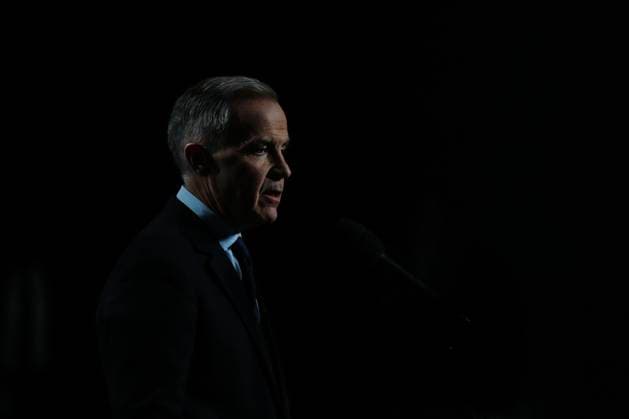 April 16, 2025, Montreal, Pq, CAN: Liberal Leader Mark Carney takes a question from a journalist following the French-language federal election debate, in Montreal on Wednesday, April 16, 2025. Montreal CAN  - ZUMAc35_ 20250416_zaf_c35_181 Copyright: xChrisxYoungx
