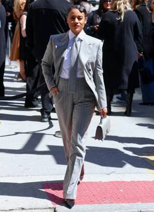 Celebs At Ralph Lauren - NYC Ariana DeBose attends the Ralph Lauren fashion show in New York, NY on April 17, 2025. Photo by Dylan Travis ABACAPRESS.COM New York City NY United States  Copyright: xDylanxTravis ABACAx