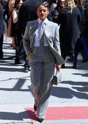 Celebs At Ralph Lauren - NYC Ariana DeBose attends the Ralph Lauren fashion show in New York, NY on April 17, 2025. Photo by Dylan Travis ABACAPRESS.COM New York City NY United States  Copyright: xDylanxTravis ABACAx