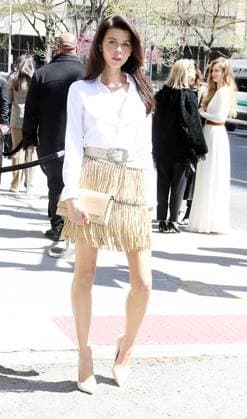 April 17, 2025 : Georgia Fowler attend Ralph Lauren Collection 2025 Fall Show at Jack Shainman Gallery in New York. April 17, 2025 Copyright: xRW Mediapunchx