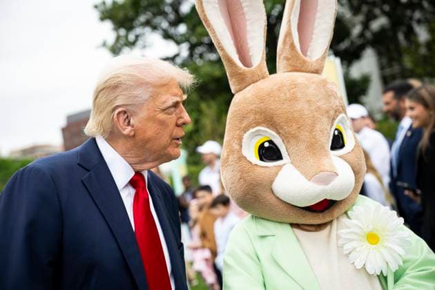 Bilder des Jahres 2025, Entertainment 04 April Entertainment Themen der Woche KW17 Entertainment Bilder des Tages United States President Donald Trump at the White House Easter Egg Roll, on the South Lawn at the White House, in Washington, D.C., on Monday, April 21, 2025. Copyright: xCNPx xMediaPunchx