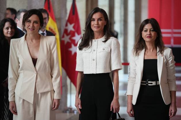 Queen Letizia and Isabel Diaz Ayuso during the presentation of the children s and young adult literature awards El Barco de Vapor and Gran Angular in Madrid, Madrid, April 24, 2025 Cordon Press 