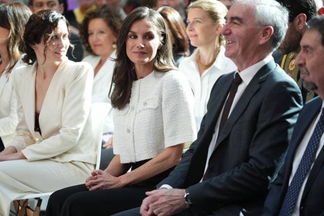 Queen Letizia and Isabel Diaz Ayuso during the presentation of the children s and young adult literature awards El Barco de Vapor and Gran Angular in Madrid, Madrid, April 24, 2025 Cordon Press 