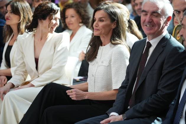 Queen Letizia and Isabel Diaz Ayuso during the presentation of the children s and young adult literature awards El Barco de Vapor and Gran Angular in Madrid, Madrid, April 24, 2025 Cordon Press 