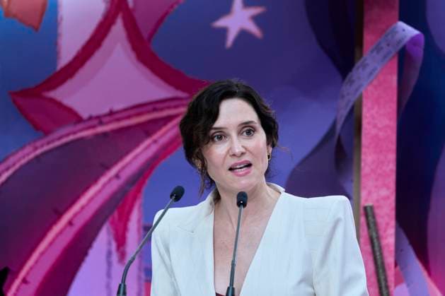 24-04-2025 Madrid President of the Community of Madrid Isabel Diaz Ayuso at the presentation of the 47th edition of the childrens and youth literature El Barco de Vapor and Gran Angular awards in Madrid. No Spain Â  Copyright: xPPEx