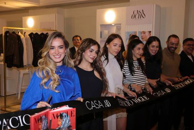 April 24, 2025, Mexico City, Ciudad de Mexico, Mexico: (L-R) Valeria Aguilar, Ela Velden, Majo Aguilar during the ribbon-cutting ceremony for Espacio Vogue Mo xico at Four Seasons Hotel. on April 24, 2025 in Mexico City, Mexico. Mexico City Mexico - ZUMAe321 20250424_zea_e321_032 Copyright: xYamakxPereax