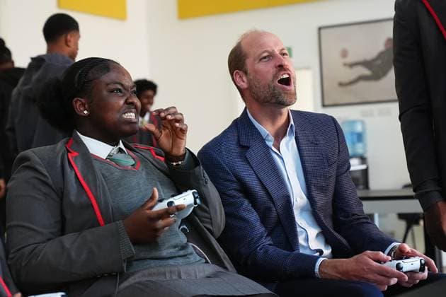 Bilder des Jahres 2025, Entertainment 04 April Entertainment Themen der Woche KW17 . 24 04 2025. London, United Kingdom. Prince William during a visit to the Mentivity community centre and youth hub in London.  xPoolx xi-Imagesx IIM-25901-0011