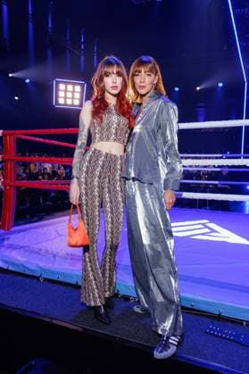 Fashion Show ABOUT YOU Fashionmania Luisa Lulu Gömann and Katrin Gömann Elsner at the ABOUT YOU Fashionmania by AYFW at the Uber Eats Music Hall on 25 04 2025 in Berlin Copyright: xEventpressxKochanx